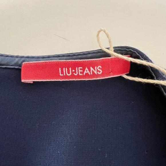 Liu Jo Womens Blue Short Sleeve Jersey Dress Bow Detail size IT 42 US 6 - Picture 11 of 15